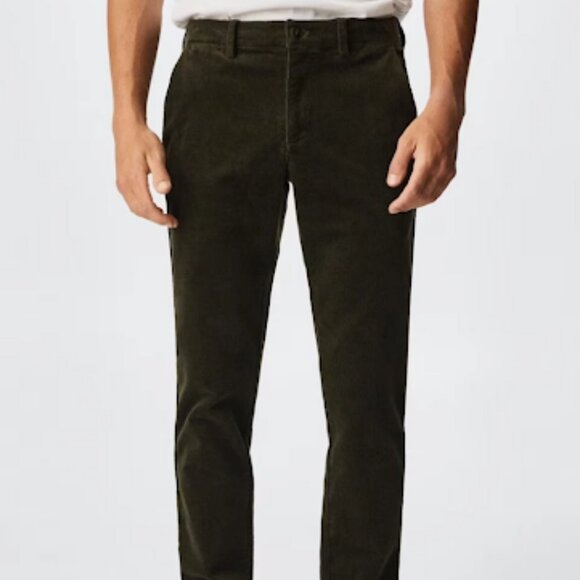 Men's Mango Tapered cropped Corduroy pants - Picture 3 of 11